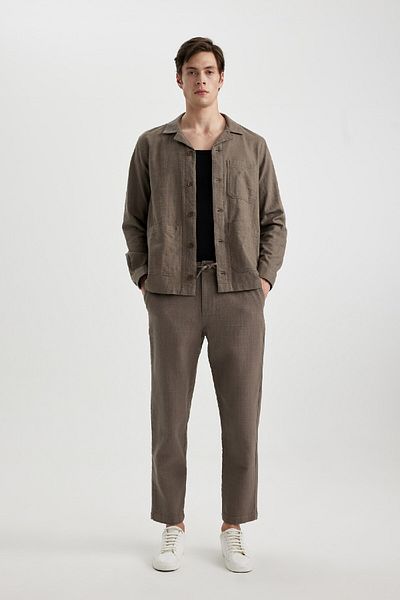 DeFacto Bavlněná košilová bunda Apaş Collar Button – Regular Fit B4608Ax24Sp