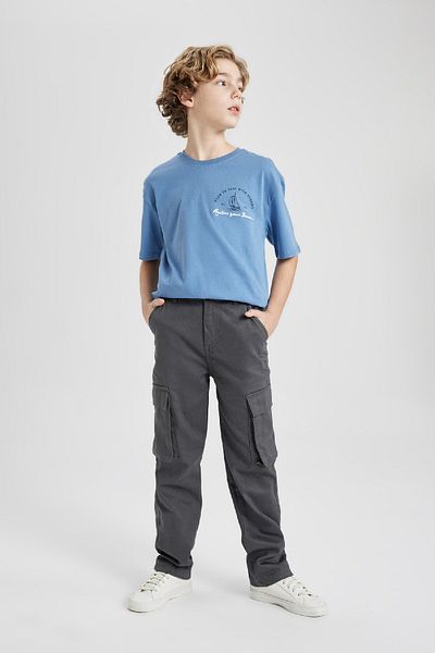 DeFacto Chlapecké keprové kalhoty Cargo Fit Standard B7162a824sp