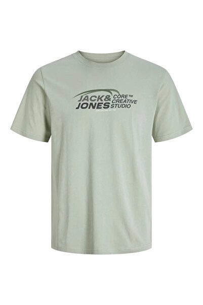 Jack & Jones Jcotarmac Print Tee Ss Crew Neck Fst Light Green Men's T-Shirt 12276408