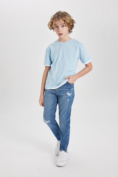 DeFacto Boy's Crew Neck Short Sleeve T-Shirt B5928a824sm