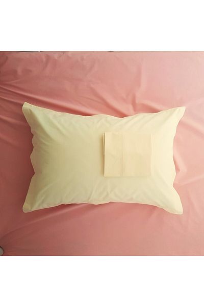 Kotonia Home 3-piece set Deco UNI Ranforce color, 220×240cm and 2 pillowcases 50×70cm, cotton, powder pink&ivory