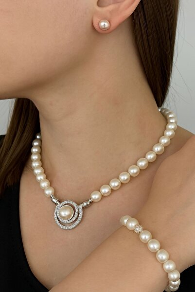 DURAN TAKI TASARIM Gümüş Doğal Inci Set