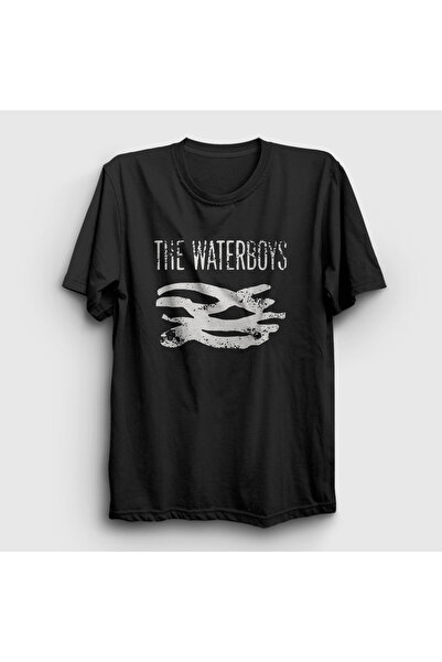 Presmono Unisex crni logo Rock The Waterboys T-shirt 528410tt