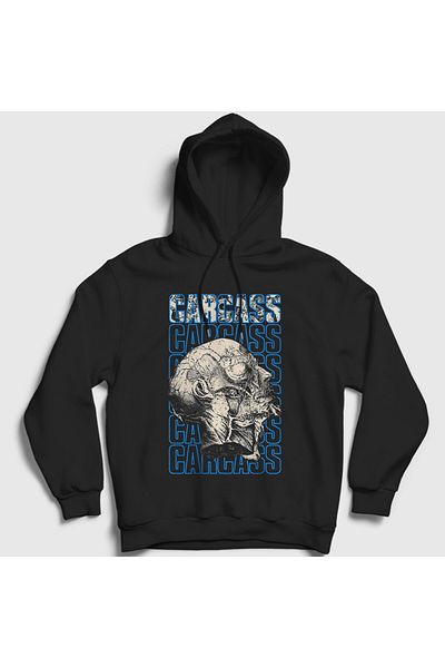 Presmono Φούτερ Unisex Μαύρο Necro Head Metal Carcass με κουκούλα 528710 ττ