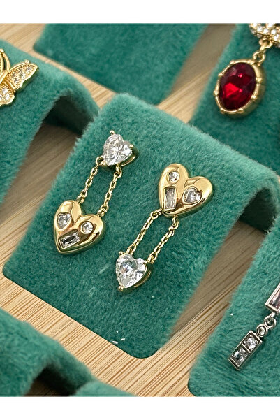 Opia JEWELRY Minimal Model Zirkon Taşlı Çelik Küpe