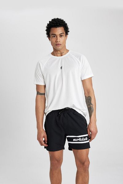 DeFacto Fit Sportsman εμπριμέ σορτς μαγιό - Κοντό μήκος B5990ax24hs