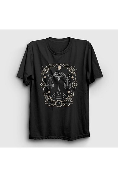 Presmono Μπλουζάκι δώρου Unisex Black Libra Zodiac 527628 TT