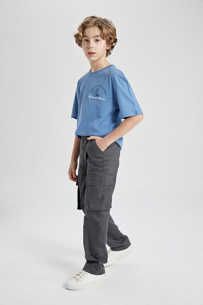 DeFacto Chlapecké keprové kalhoty Cargo Fit Standard B7162a824sp