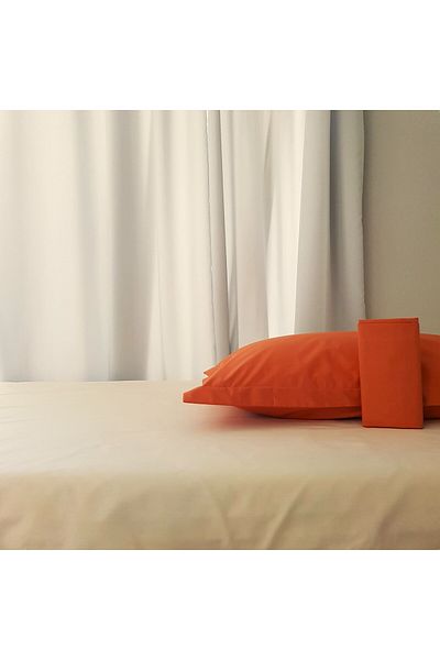 Kotonia Home 3-piece set Deco UNI - Ranforce color, 220×240 cm and 2 pillowcases 50×70 cm, cotton, ivory&ceramic