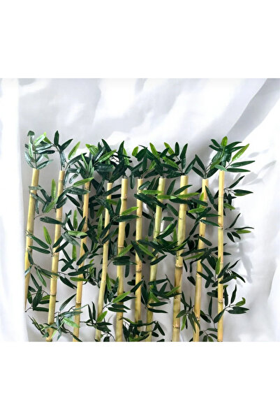 OzcanStore ÖZCAN FLOWERS 100 CM 15’Lİ YOĞUN YAPRAKLI ISLAK DOKULU YAPAY BAMBU...