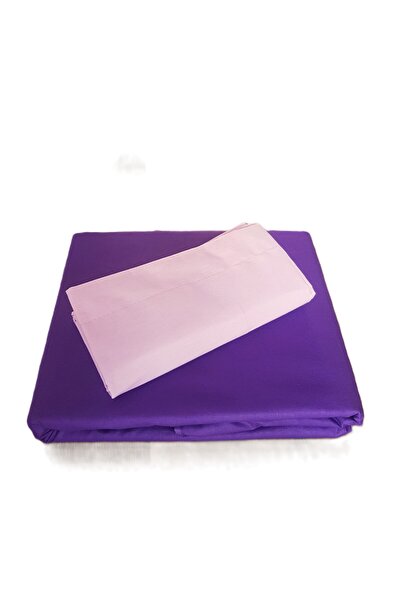 Kotonia Home 3-piece set Deco UNI Ranforce color, 220×240 cm and 2 pillowcases 50×70 cm, cotton, purple&lilac
