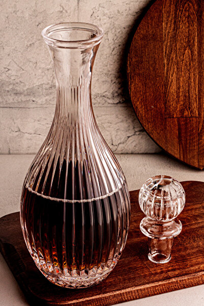 Snippy Nivora - El Yapımı Üfleme Cam Lüx Sürahi Karaf 1 Lt