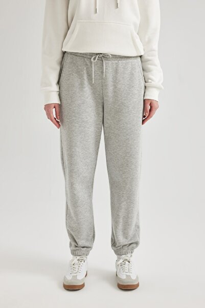 DeFacto Standart Fit Kalın Jogger Eşofman Altı Bel Paça Lastikli Basic Düz Uzun Boy S7370az24sp