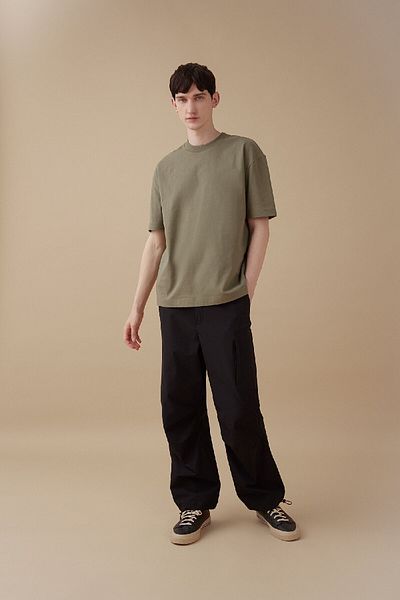 DeFacto Oversize Wide Fit Crew Neck Basic Solid Short Sleeve T-Shirt B4933Ax24Sp