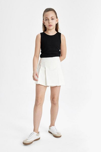 DeFacto Girl's Crew Neck Basic Plain Tank Top Z7815A624Hs