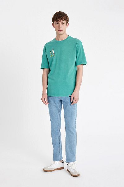 DeFacto Looney Tunes Oversize Crew λαιμόκοψη με στάμπα κοντομάνικο μπλουζάκι B5505ax24sp