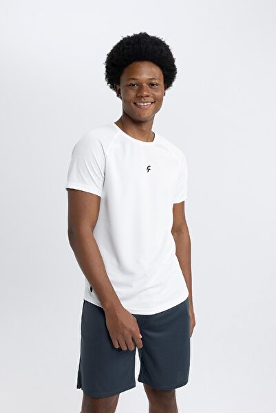 DeFacto Αθλητικό μπλουζάκι με στάμπα με λαιμόκοψη - κοντό μανίκι V2887az24sp