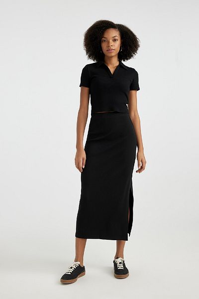 DeFacto Fitted Polo Neck Short Sleeve T-Shirt A0379ax24sm