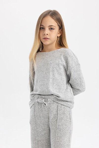 DeFacto Dívčí tričko Boxy Fit Crew s dlouhým rukávem B7625a823wn