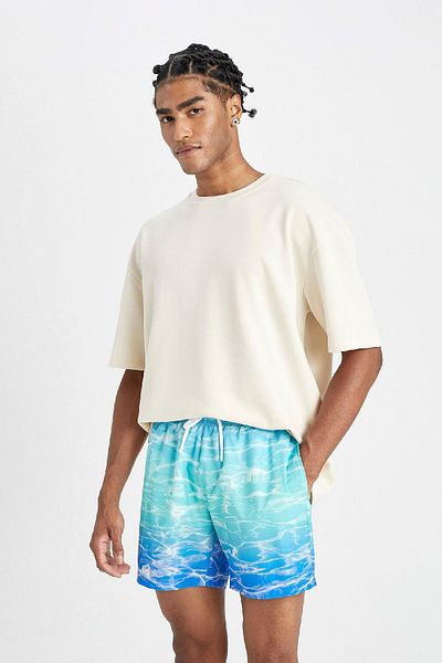 DeFacto Kurze gemusterte Badeshorts - B7608AX24HS