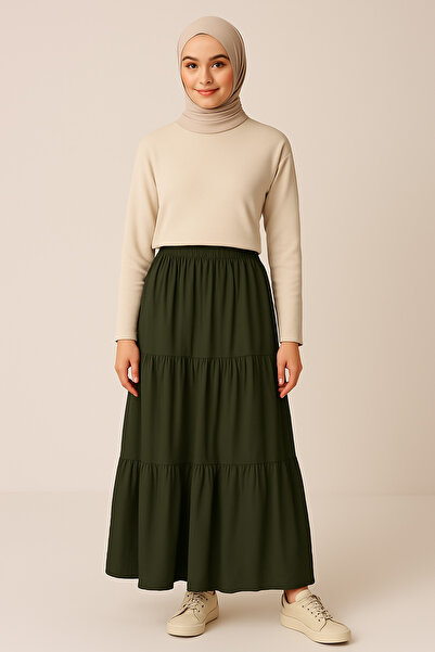 Gökçe Giyim GÖKÇE GİYİM VİSKON KATLI ETEK