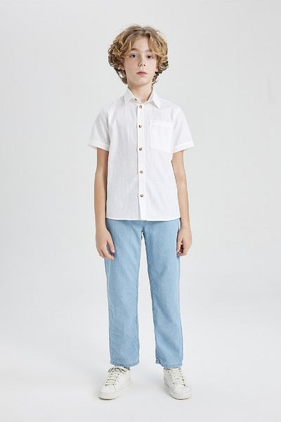 DeFacto Pantaloni de bază din denim cu picior drept pentru băiat B5740a824sm