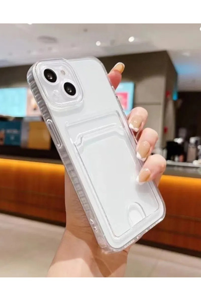 Go Aksesuar Iphone 13 Ve 14 Uyumlu Şeffaf Kartlıklı Kamera Korumali Aa Kalite