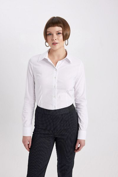 DeFacto Базова сорочка Regular Fit з прямим довгим рукавом I5278az24sp