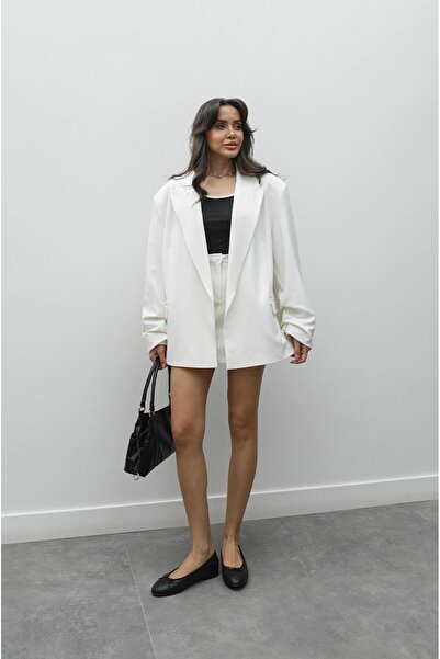 Havoş White Helena Jacket Skirt Suit
