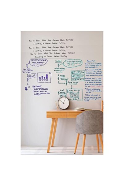 ForWhat Adhesive Transparent Wall Board Film with Writing on It Above 45X300Cm for Office Home Office Decor