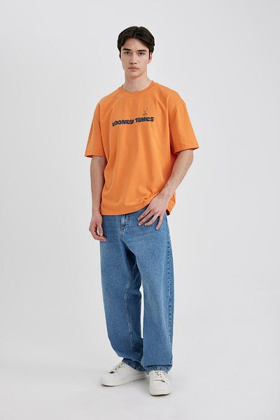 DeFacto Μπλουζάκι Looney Tunes Oversize Crew Neck Back Printed T-shirt - κοντομάνικο B8086ax24sm