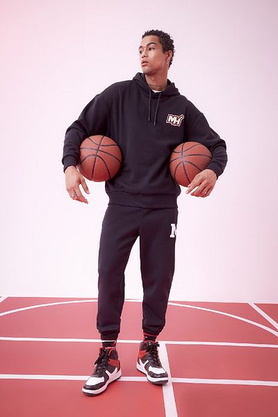 DeFacto NBA Miami Heat Oversize Hooded Back με στάμπα χοντρό φούτερ - B3882ax24sp