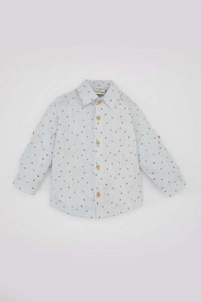 DeFacto Baby Boy Voile hosszú ujjú mintás ing B8070A524SP