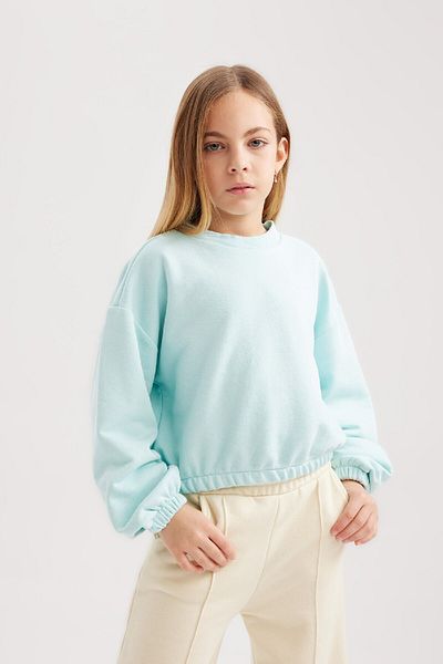 DeFacto Dívčí mikina Crew Neck - Regular Fit