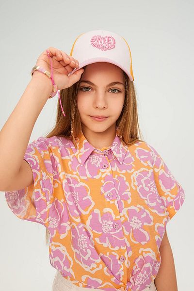 DeFacto Baseball-/Basketballkappe aus bestickter Gabardine für Mädchen B7583A824SM
