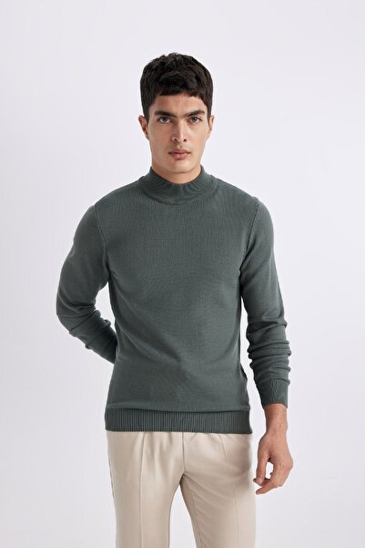 DeFacto Slim Fit Slim Fit Half Turtleneck Basic Plain Knitwear Sweater R1127Az24Sp