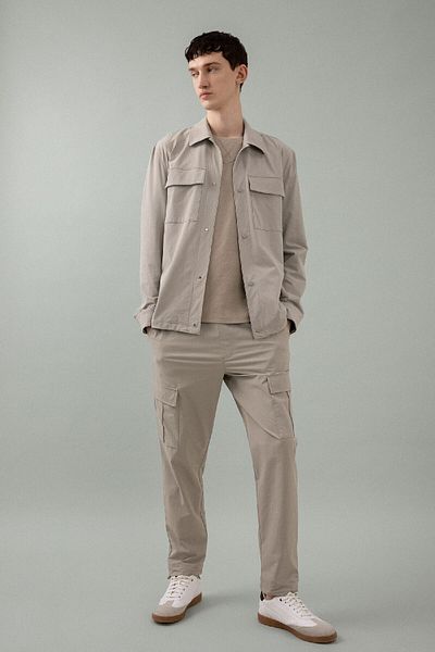 DeFacto Jogger Summer Fabric Pants with Cargo Pockets All Direction Stretching Drawstring Straight Leg B6580Ax24Sp