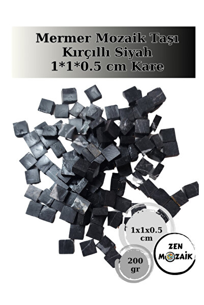 Zen Mozaik Sanatsal Mozaik Çalışmalarınız için Mermer Mozaik Taşı - (1*1 cm K...