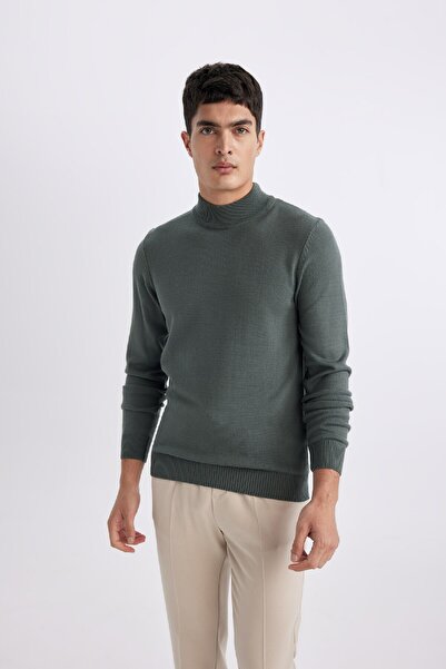 DeFacto Slim Fit Slim Fit Half Turtleneck Basic Plain Knitwear Sweater R1127Az24Sp