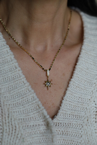 Yenigün Kuyumculuk 14 Ayar Altın Kuzey Yıldızı Charm Kolye Ucu