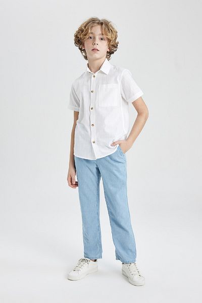 DeFacto Pantaloni de bază din denim cu picior drept pentru băiat B5740a824sm