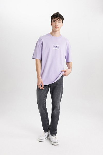 DeFacto Μπλουζάκι One Piece Boxy Fit Crew με κοντό μανίκι B8097ax24sm