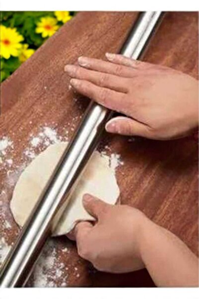 ÇEÇEN HOME 2'li Masterchef Alüminyum Paslanmaz (60-80 CM) Metal Oklava Seti H...