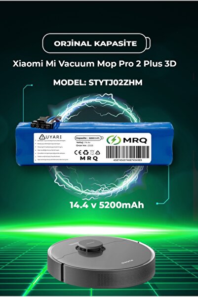 MRQ Xiaomi Mi Vacuum Mop Pro 2 Plus 3D Robot Süpürge Bataryası (Orijinal Kapasite) 5200Mah Batarya