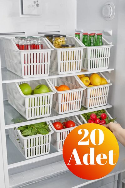 ODTA 20 Pieces Refrigerator / Cabinet Organizer, Crisper, Fruit Bowl