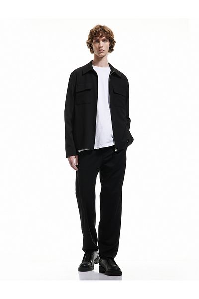 Koton Chino Pocket Viscose Blended Loose Fit Pleated Fabric Trousers