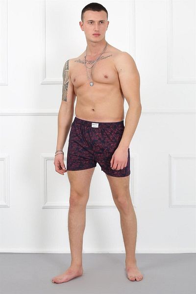 modaserdem Mdsrdm Men's Patterned Combed Cotton Boxer-100% Cotton