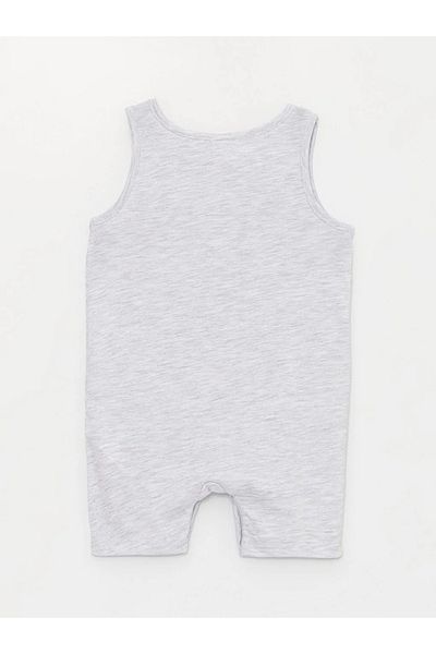 LC Waikiki Lcw Baby White Crew Neck Printed Baby Boy Romper