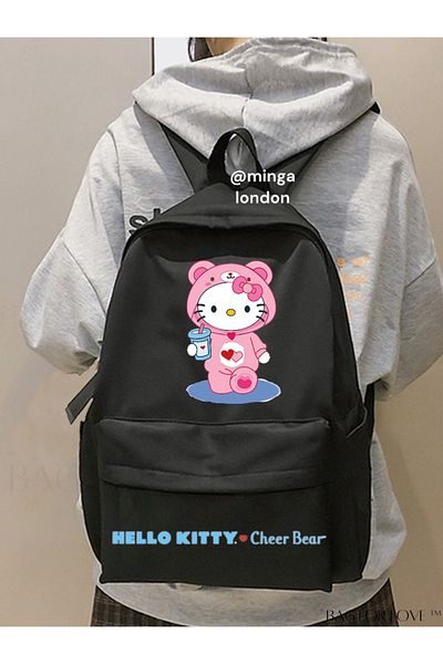 Minga London Hello Kitty X Cheer Bear Backpack School Cram School Course with Front Pocket