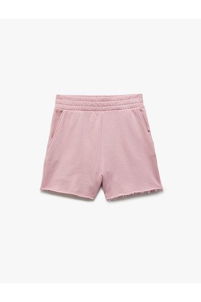 Koton High Waist Elastic Pocket Detailed Mini Sports Shorts